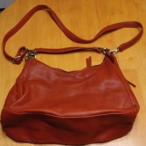 Joy Susan Vegan Leather Shoulder Bag in Rust Brown NWOT